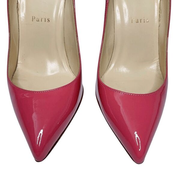 Christian Louboutin Pigalle EU 37 US 7 Pink Patent Leather High Heel Pumps - Picture 4 of 10